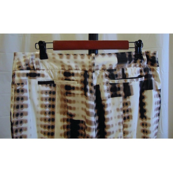Halston Heritage Fading Dots silk pants Sz 10 - Picture 3 of 5